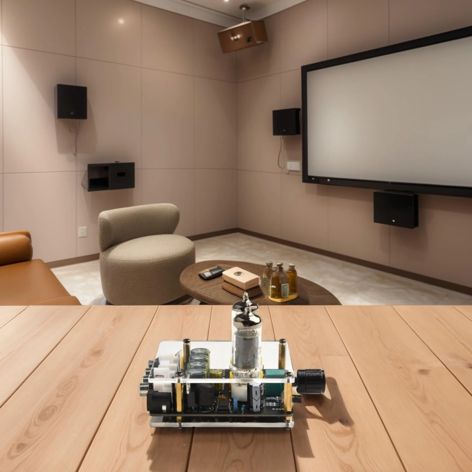 Preamplificatore HiFi a valvola 6A2 Classe A per Home Theater DC12-16V 87x75mm