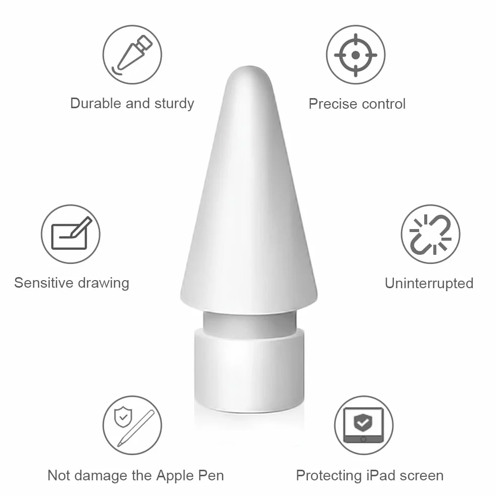 Apple Pencil pennini ricambio 1a/2a generazione Pro USB-C iPad accessori confezione da 8