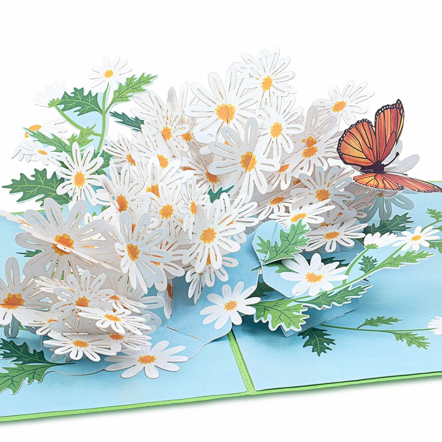 papercrush® Biglietto pop up 3D margherite - Biglietto auguri compleanno donna, battesimo, comunione