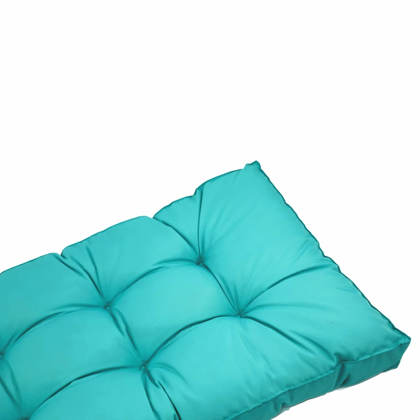 Cuscini per Salotto da Giardino 100x50 cm Impermeabile Trapuntato Blu Caraibico