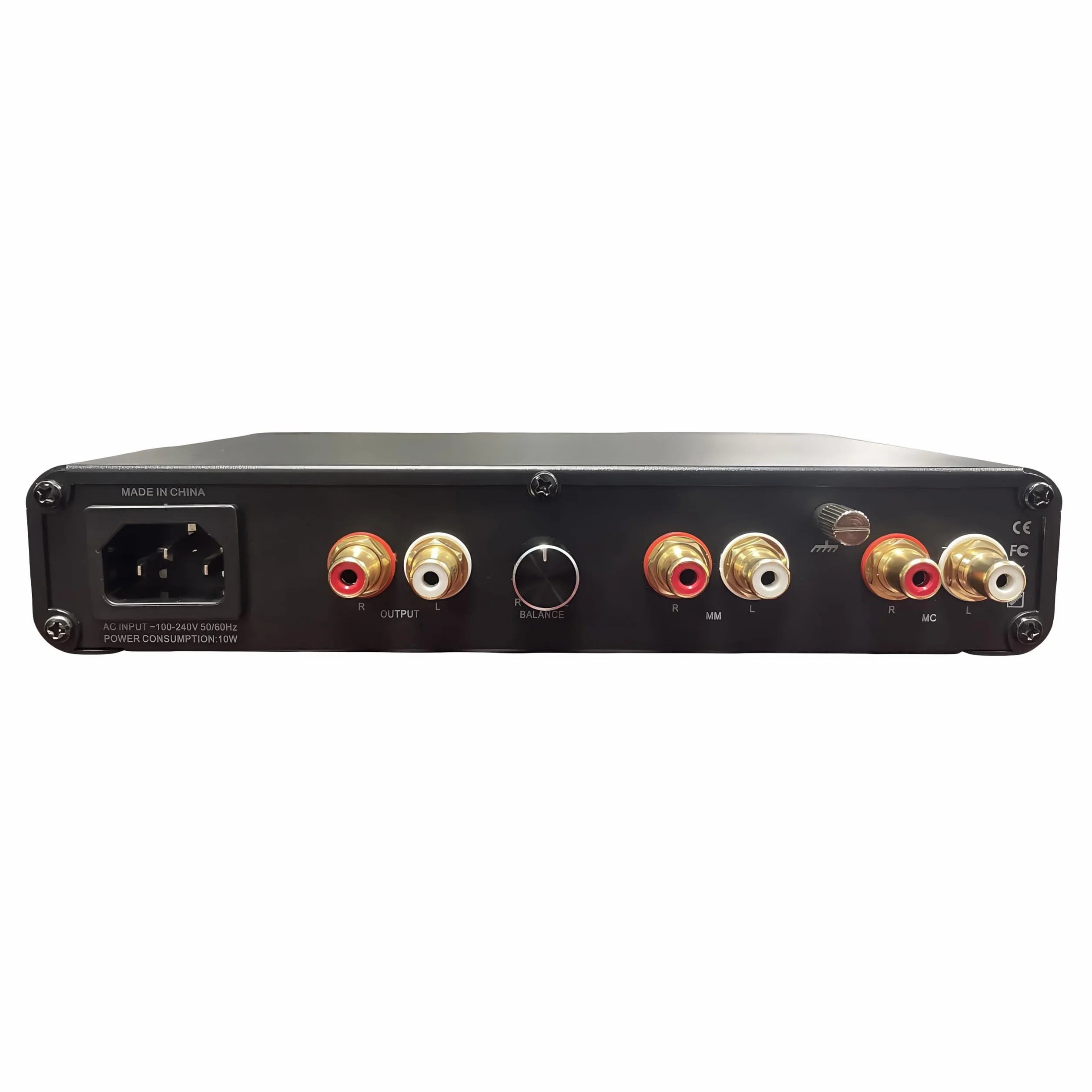 WAudio Preamplificatore Phono MM/MC ad alta fedeltà nero