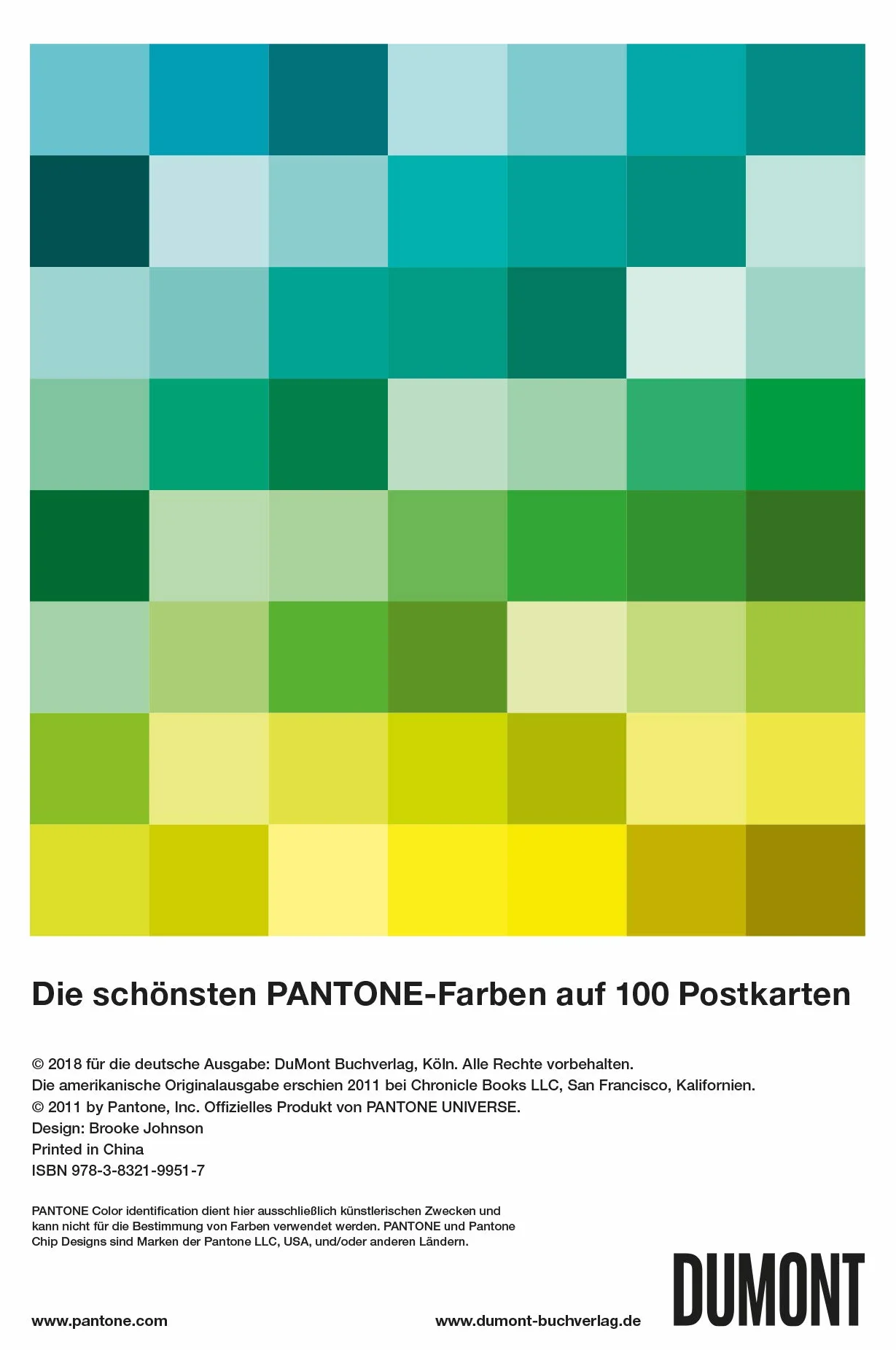 Pantone 100 Postkarten