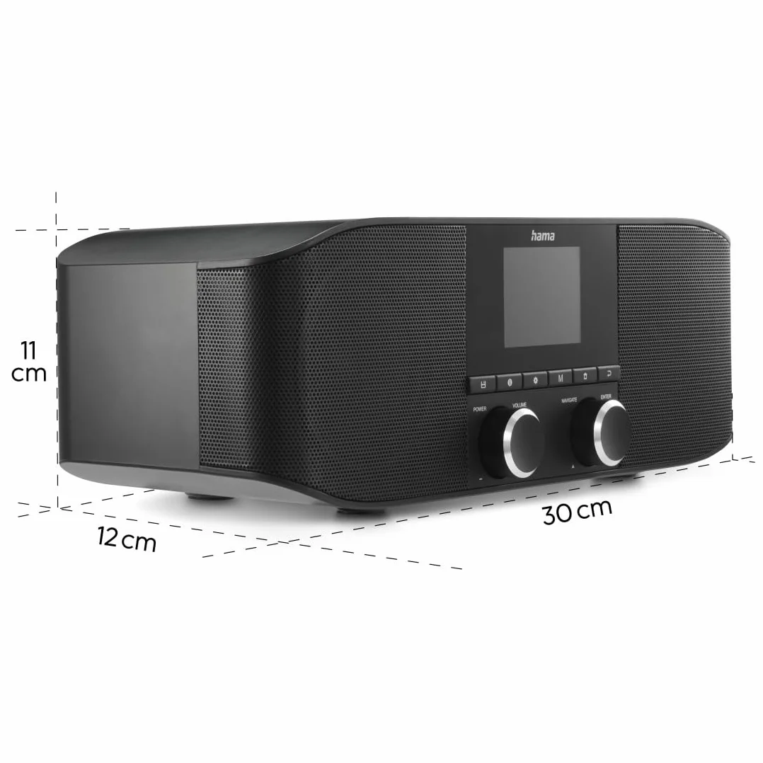 Hama Radio Internet WLAN DAB+ Bluetooth Sveglia Aux 3,5 mm FM Nero
