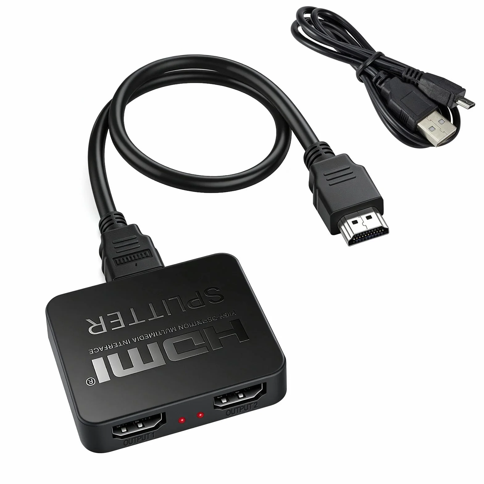Splitter HDMI 1 in 2 out 4K per 2 monitor, distributore HDMI Full HD per HDTV, Xbox, PS4