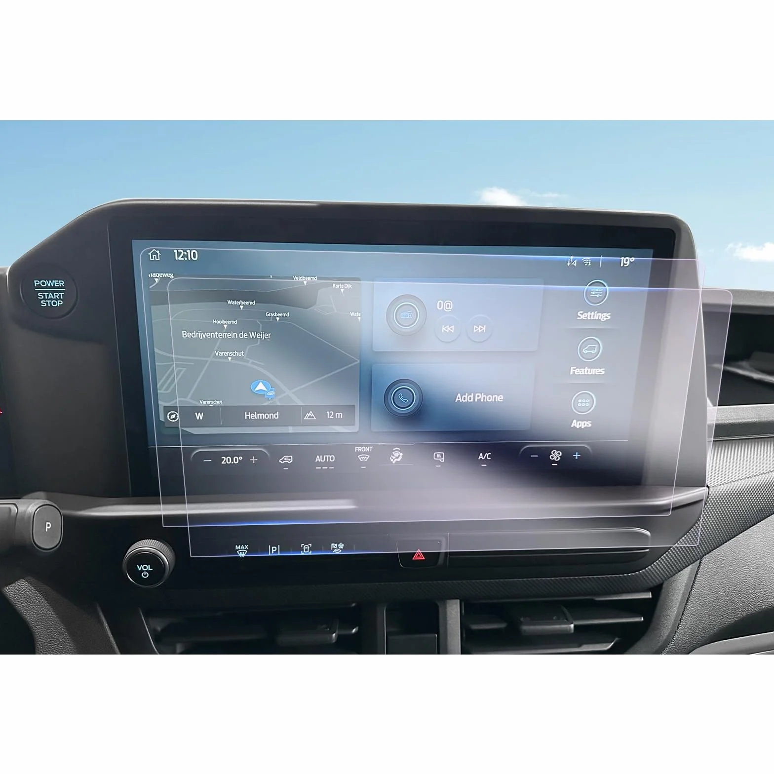 Pellicola Protettiva per Navigazione 13" Compatibile Ford Tourneo Custom Transit 2024-2026 SYNC 4 Touchscreen Antigraffio