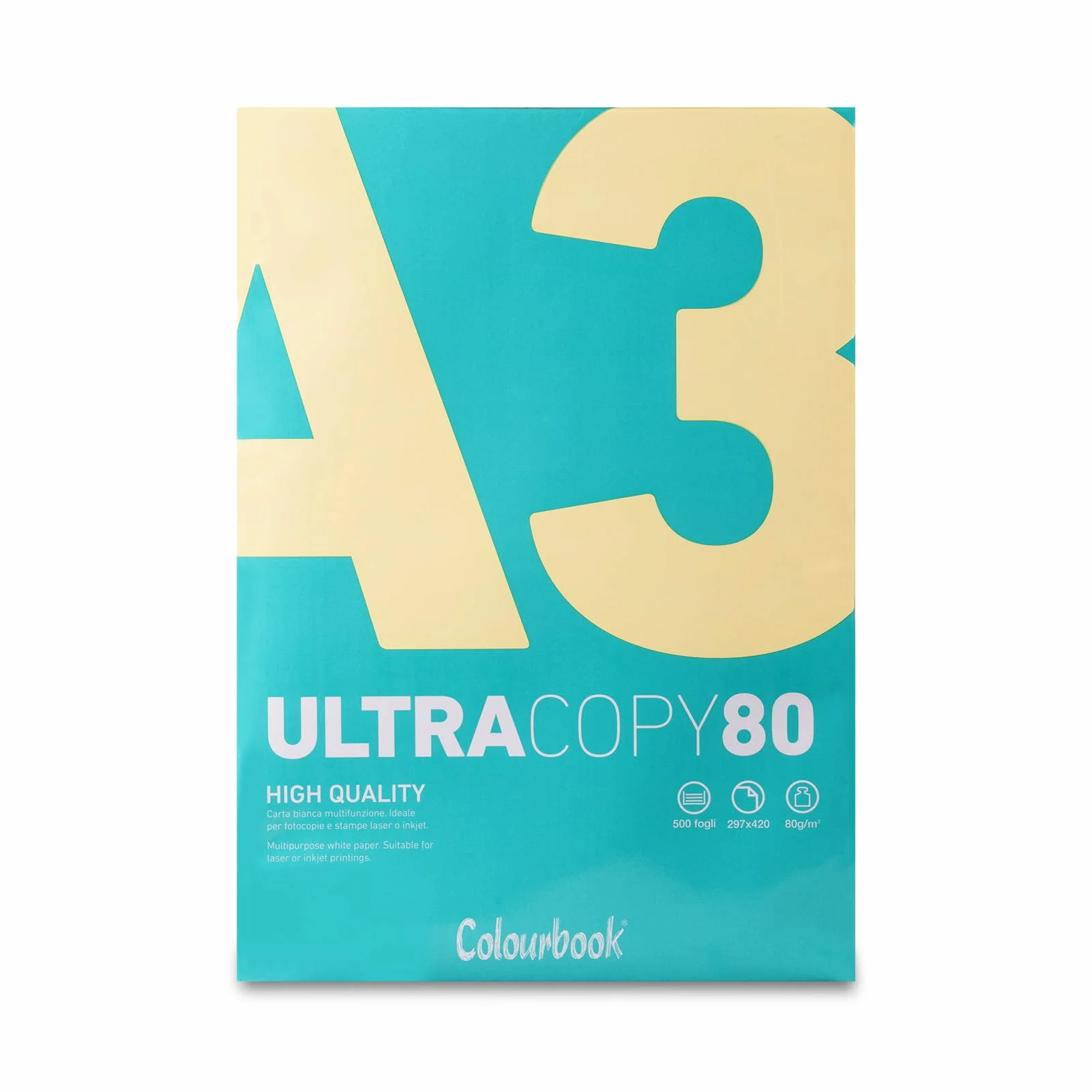 Colourbook Carta A3 bianca 42x30cm 80g/m² 500 fogli Compatibile laser e inkjet