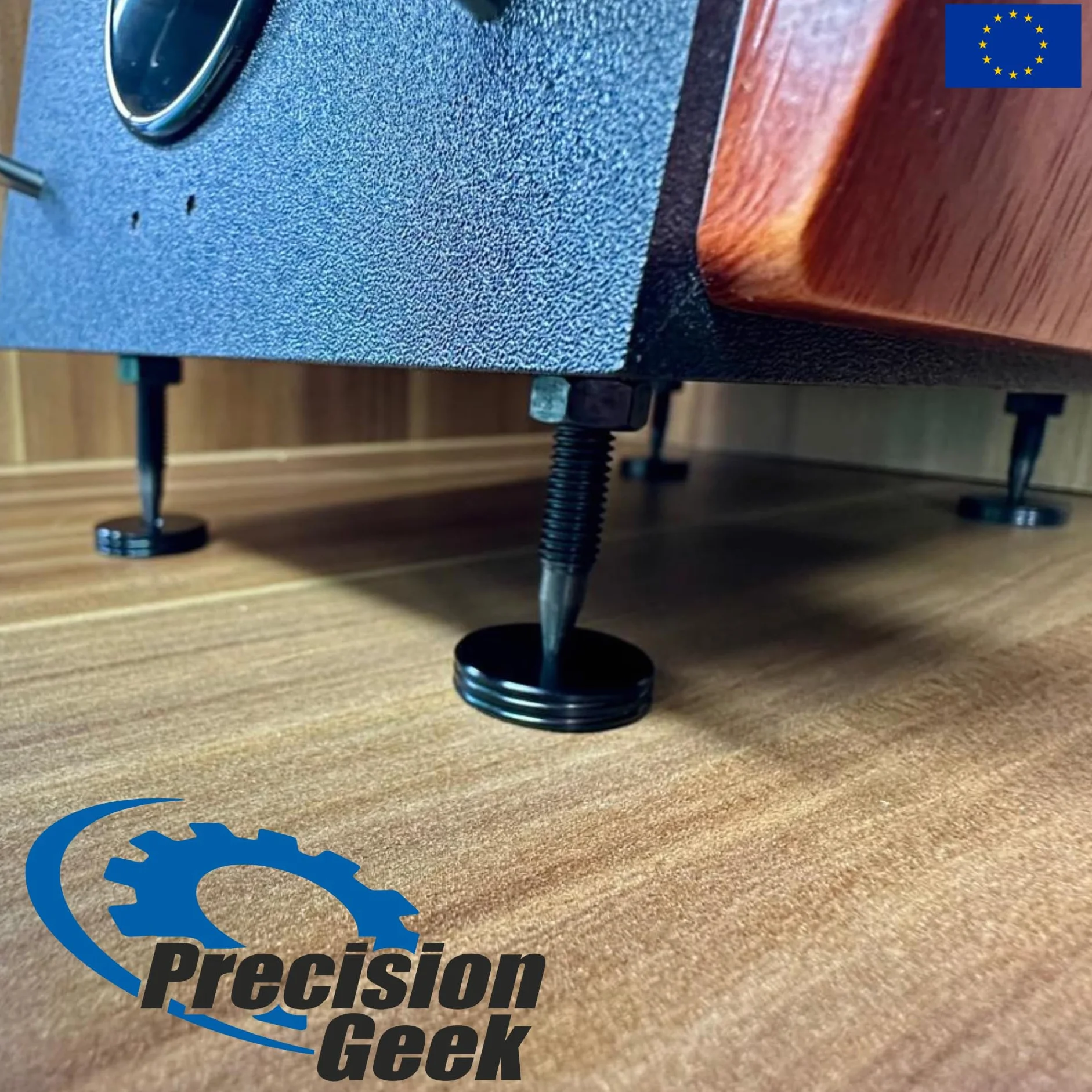 PrecisionGeek M6 Acciaio Annerito Spike Cono Absorber Altoparlanti Vite L-35mm Piedino 20mm 4pz