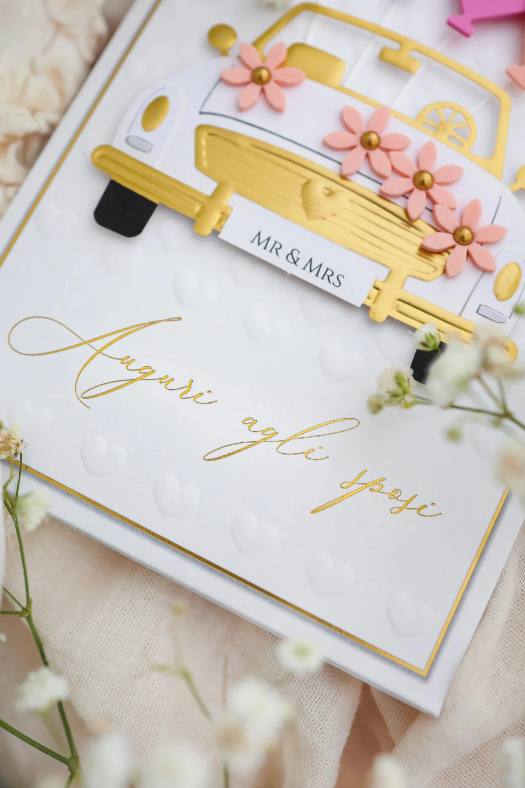 Joli Coon Biglietto auguri matrimonio Signature 3D - Biglietto di auguri 3D con busta FinePaper e adesivo sigillo
