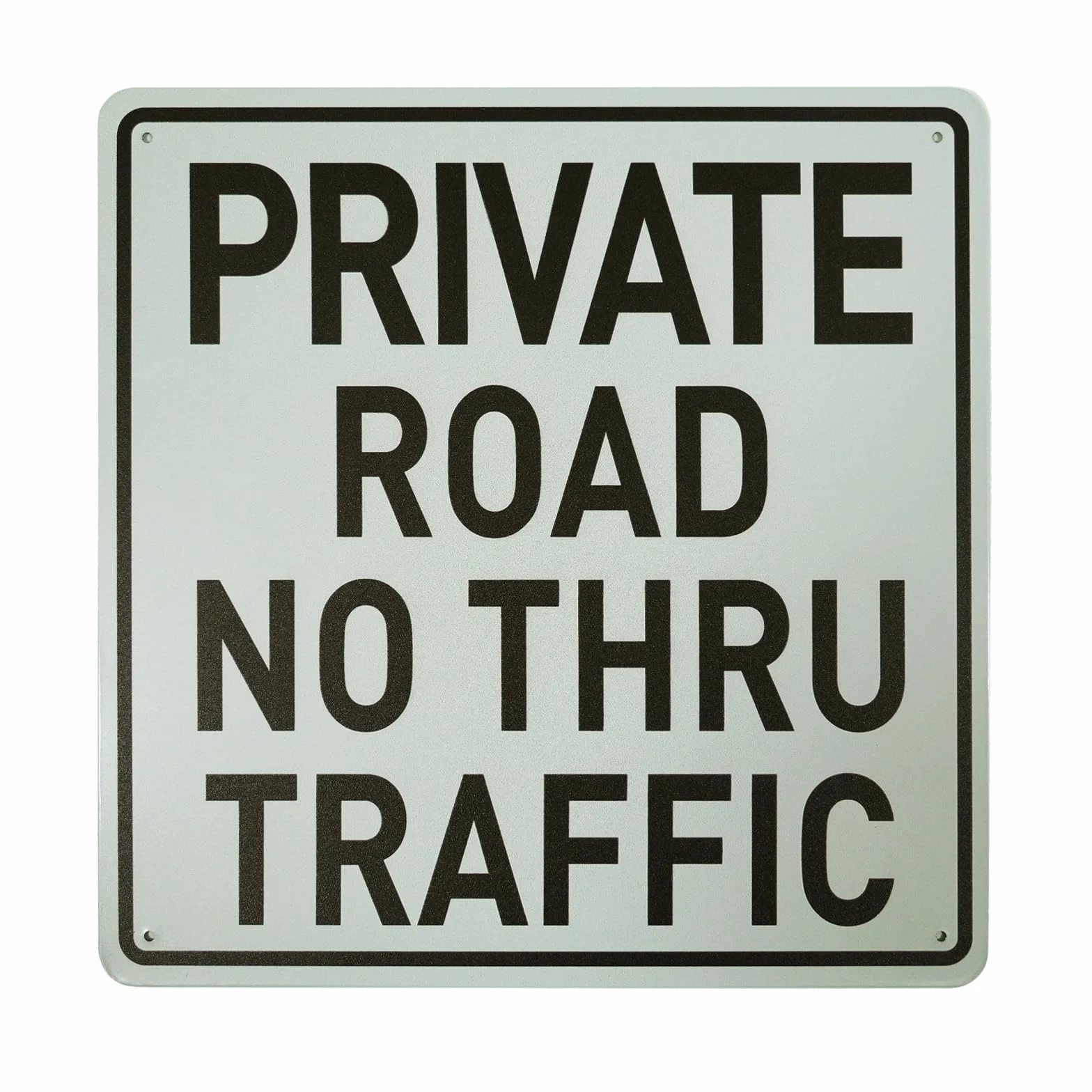 Cartello in alluminio con scritta "Private Road No Thru Traffic, No Trespassing Sign", "Private Drive", 30,5 x 30,5 cm