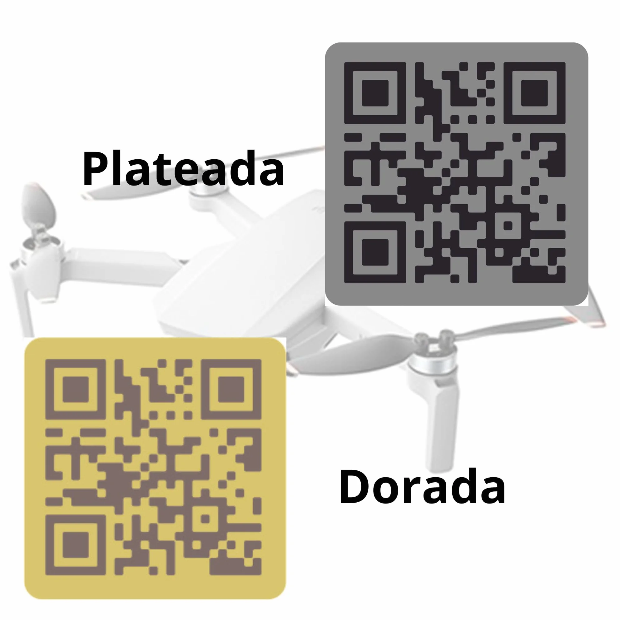Targhette identificative per droni alluminio personalizzata AESA