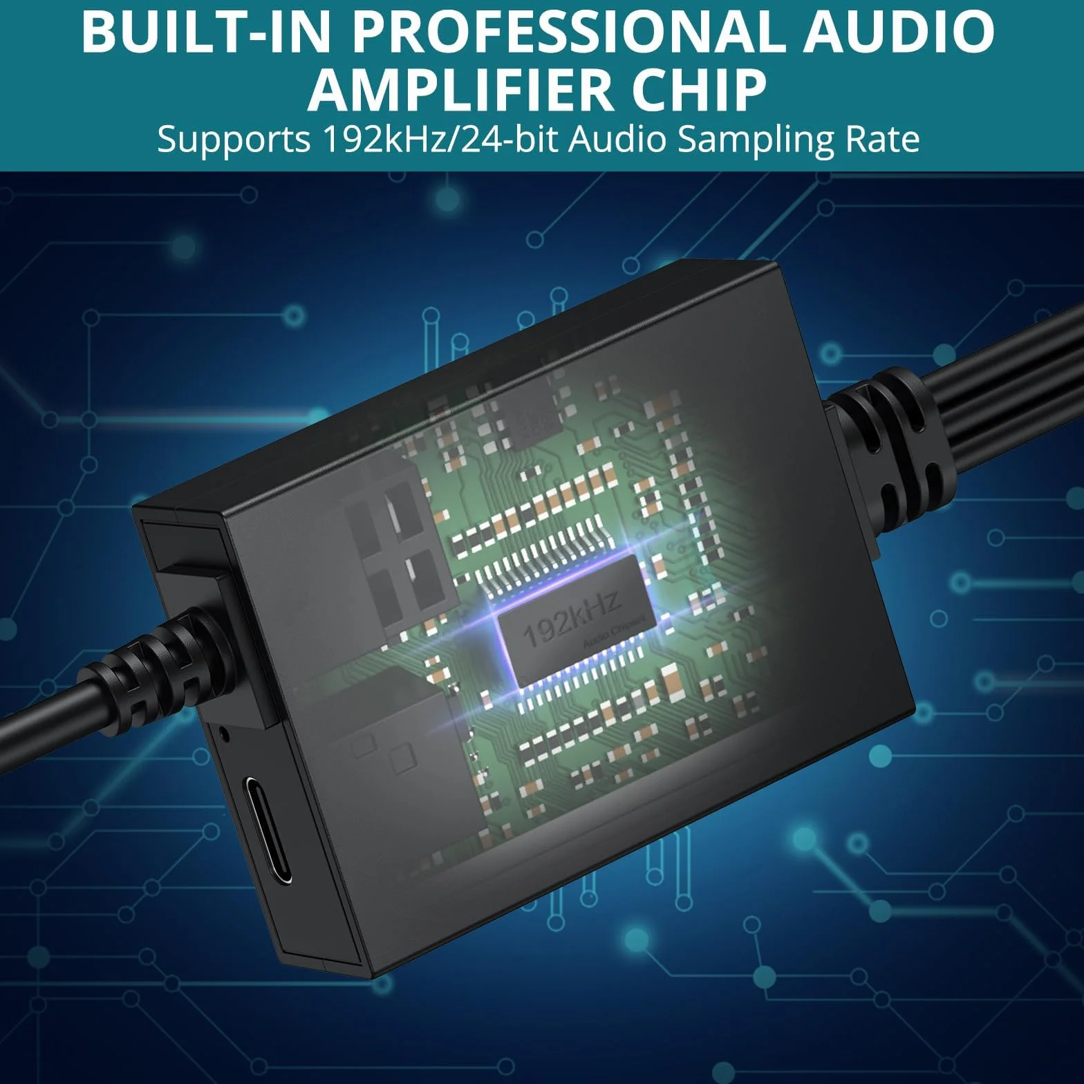 Convertitore Ottico a RCA 3.5mm DAC Audio Digitale 192kHz/24bit Chip Amplificazione per TV Blu-ray