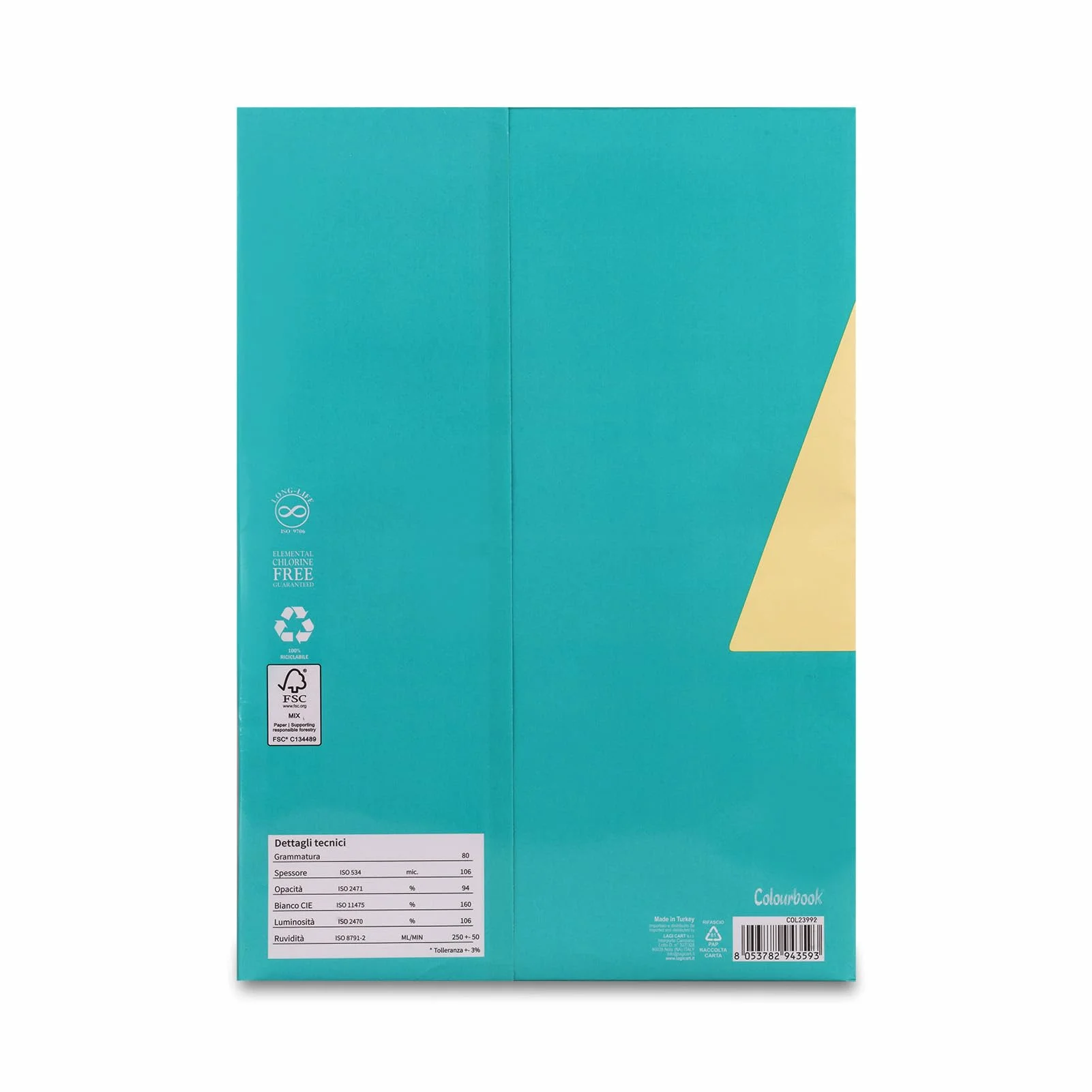 Colourbook Carta A3 bianca 42x30cm 80g/m² 500 fogli Compatibile laser e inkjet