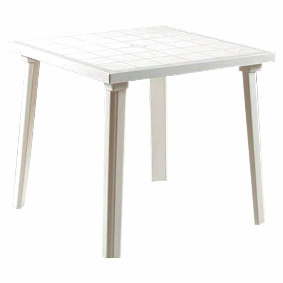 Bica 59 Weekend Tavolo, polipropilene, Bianco, 80x80x72 cm