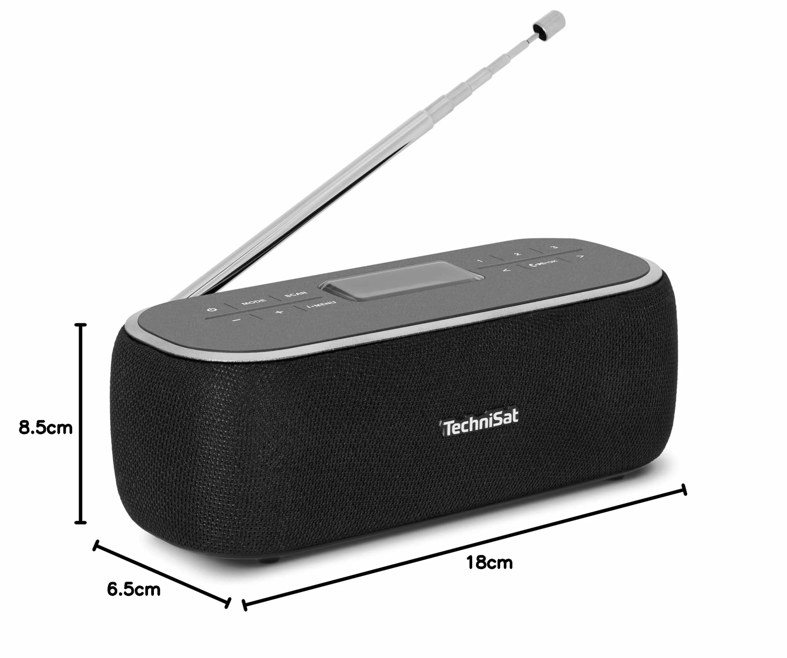 TechniSat VIOLA BT 1 Altoparlante Bluetooth portatile DAB+ FM radio sveglia LCD vivavoce AUX-in 6W