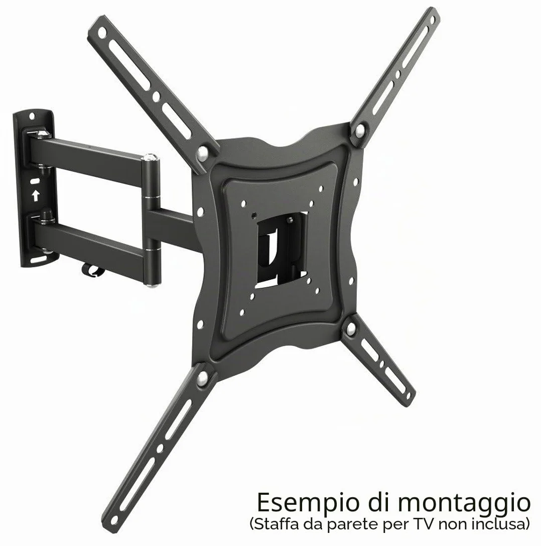 RICOO Adattatore VESA Estensione VA0200 supporto TV Staffa monitor 32-55" 81-140 cm VESA 200x200 a 400x400 Acciaio Nero