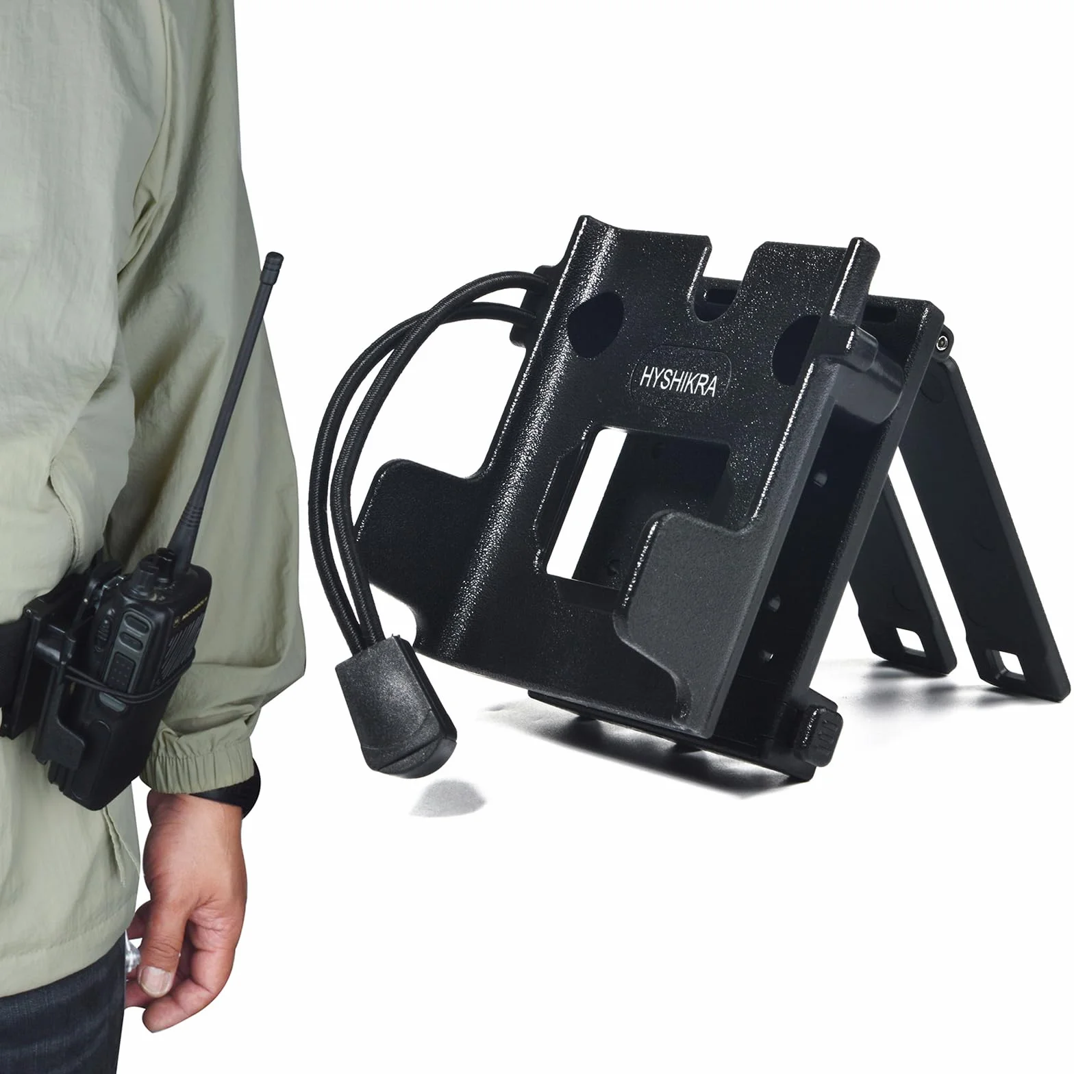 Clip universale da cintura fondina radio MOLLE supporto tattico per Baofeng Motorola Midland Kenwood Walkie-talkie
