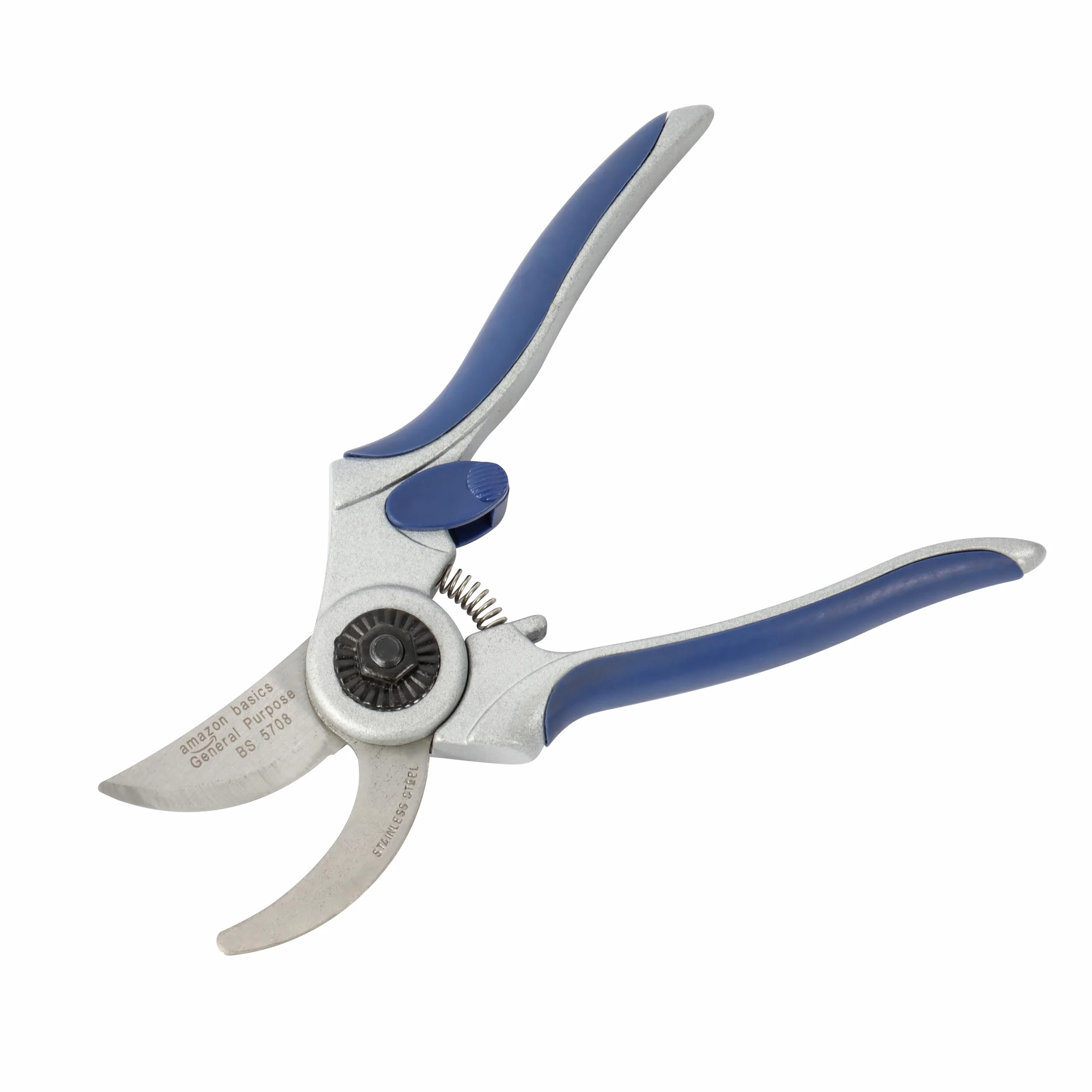 Amazon Basics Forbici da potatura a lama passante da 17,8 cm, Blu