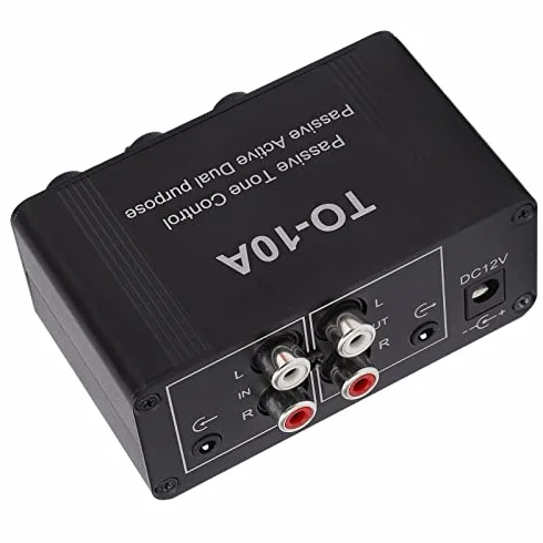 Mini Preamplificatore Audio Stereo con Controllo Tono EQ Passivo per Home Studio DJ