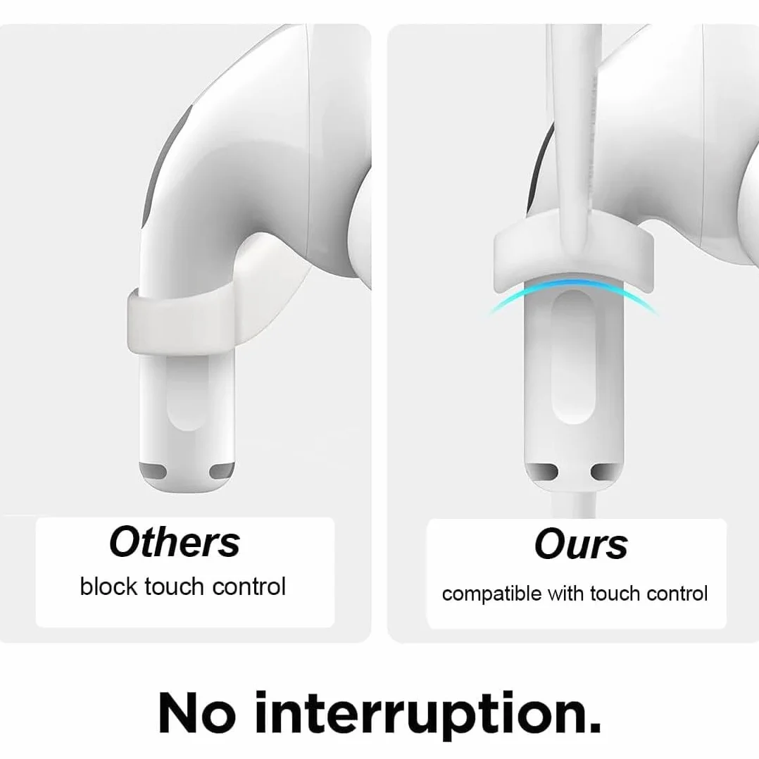 Ganci per Orecchie Anti-Smarrimento Gancio Anticaduta per Auricolari Bluetooth Compatibili AirPods 3 4 Sicuro Regolabile