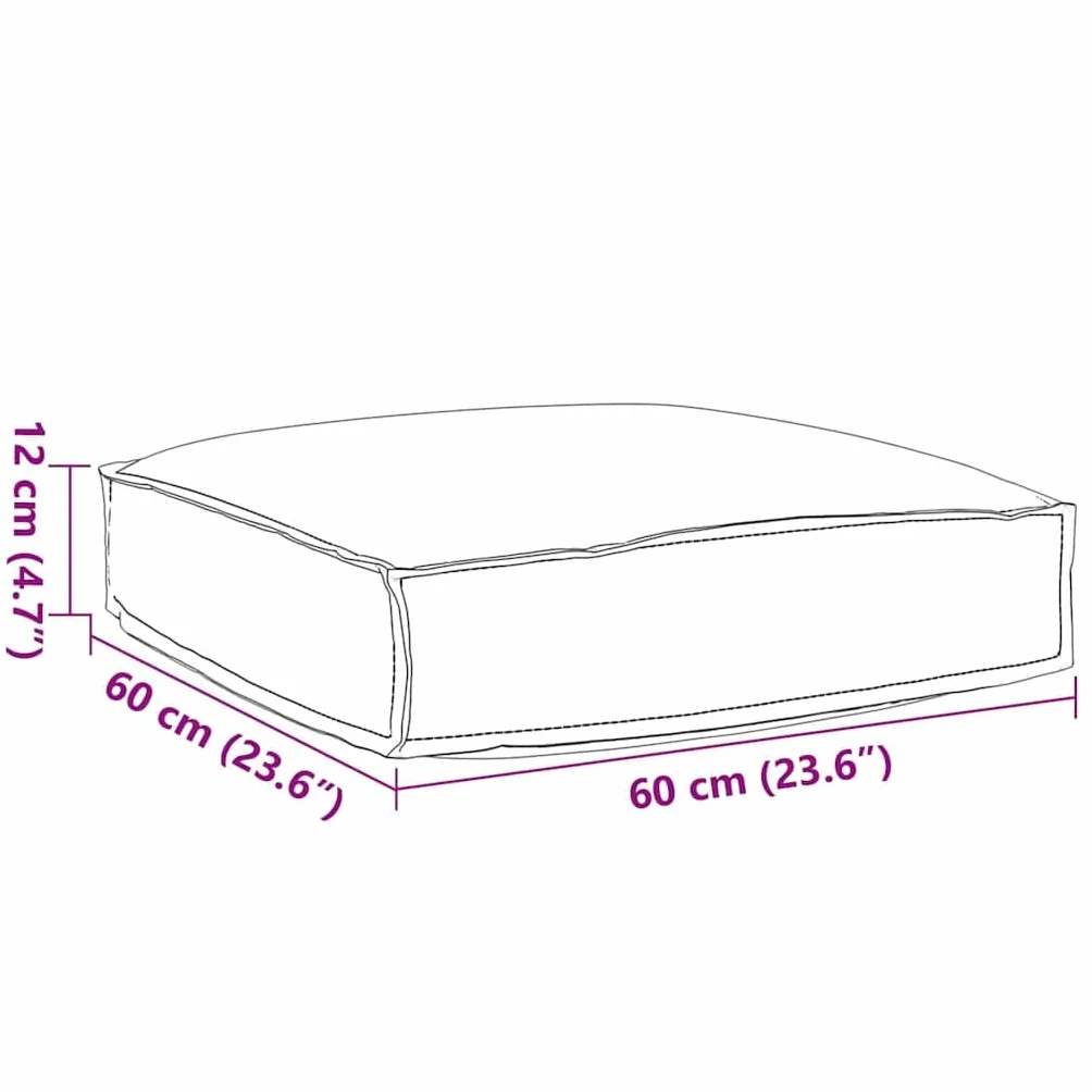 vidaXL Cuscino Grigio 60 x 60 x 12 cm Tessuto Oxford per Salotto, Resistente all'Acqua