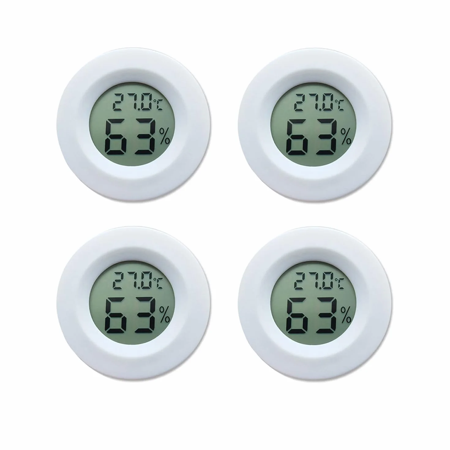 Confezione da 4 Termoigrometro per Interni, Misuratore di Temperatura ad Alta Precisione, Misuratore di Temperatura e Umidità, per Camera da Letto, Asilo Nido, Soggiorno, Giardino