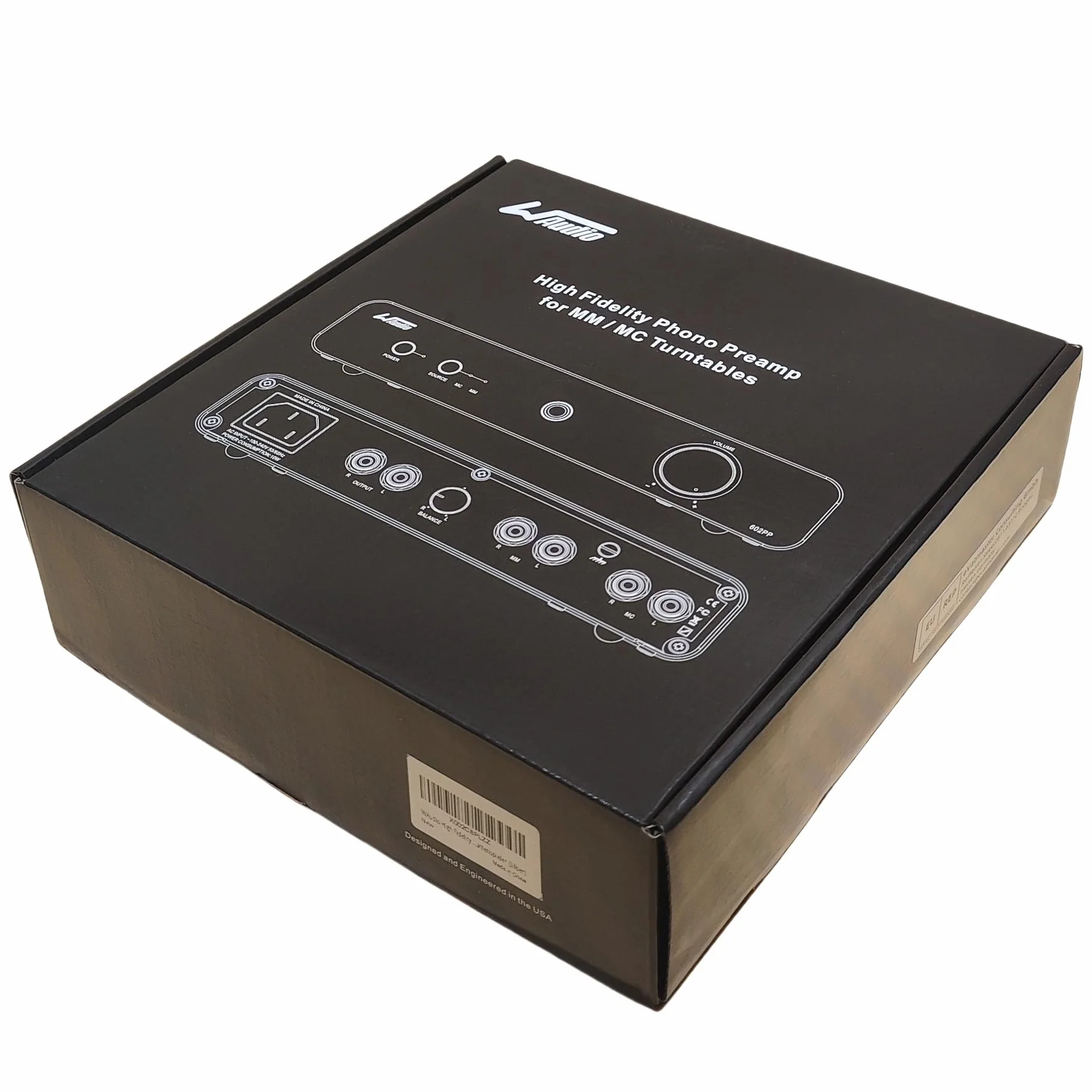 WAudio Preamplificatore Phono MM/MC ad alta fedeltà nero