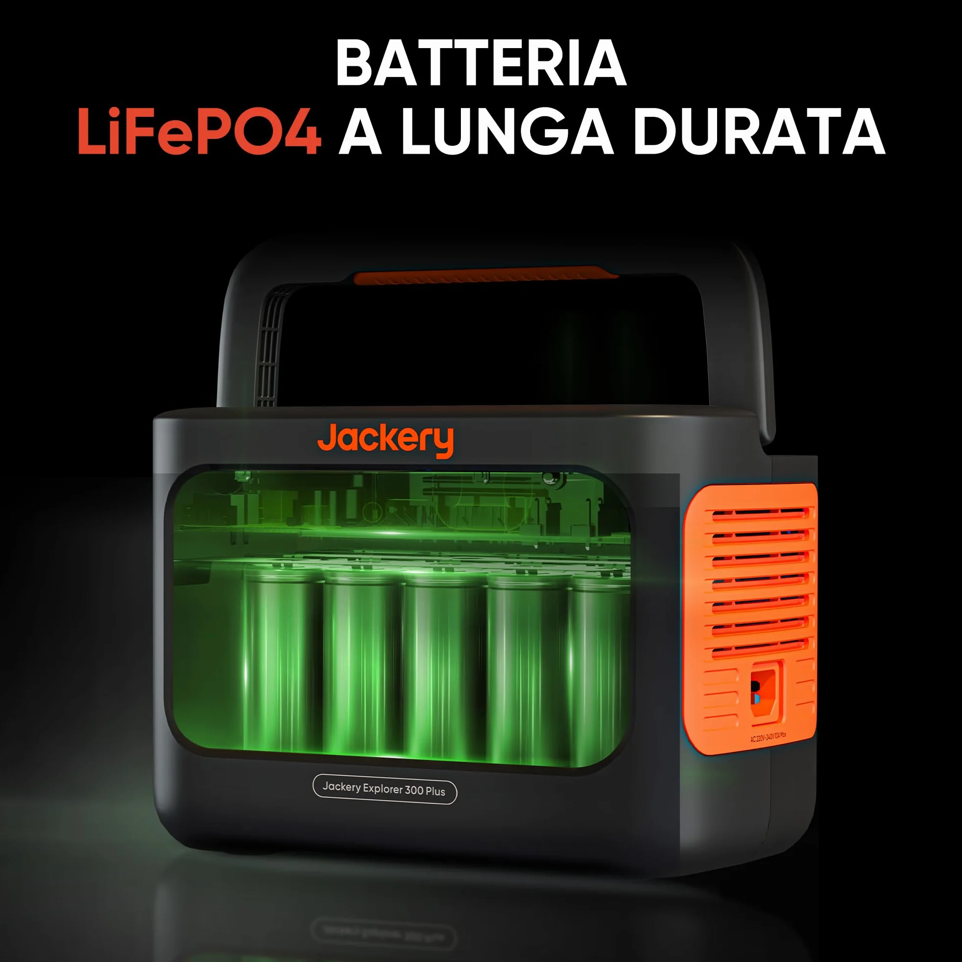 Jackery Centrale Elettrica Portatile Explorer 300 Plus 256Wh con LiFeP04, fino a 300W di potenza, per alimentazione di emergenza/campeggio/caravan/a casa