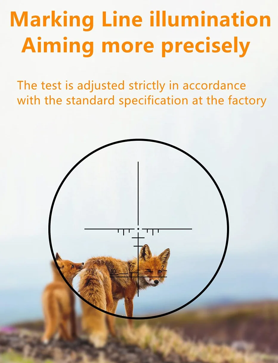 ACEXIER cannocchiale da puntamento compatto caccia ad aria compressa mirino ottico tattico reticolo inciso copriobiettivo apribili 4x
