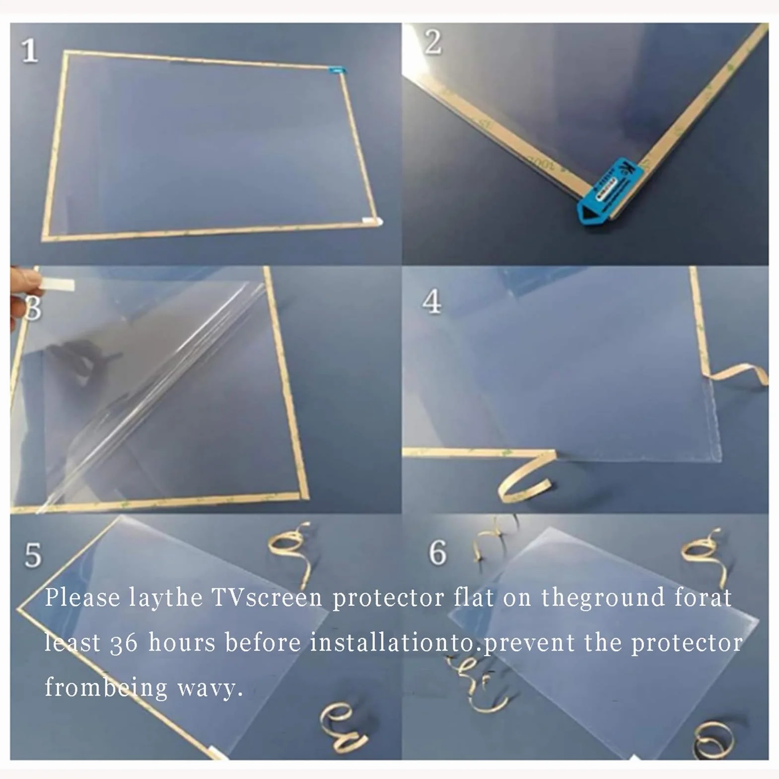 Pellicola Protettiva per TV Opaca Antiriflesso Antiluce Blu AntiGraffio 50 inch 1095x616mm