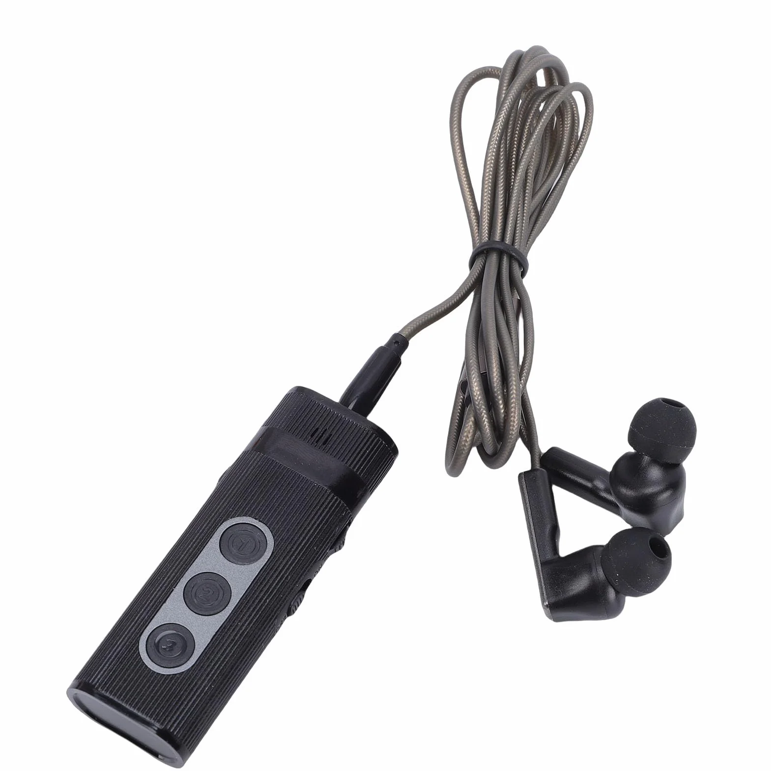 Sxhlseller Amplificatore Audio per Anziani con Cuffie Cablate, Controllo Volume, Cancellazione Rumore, Ricaricabile (NERO)