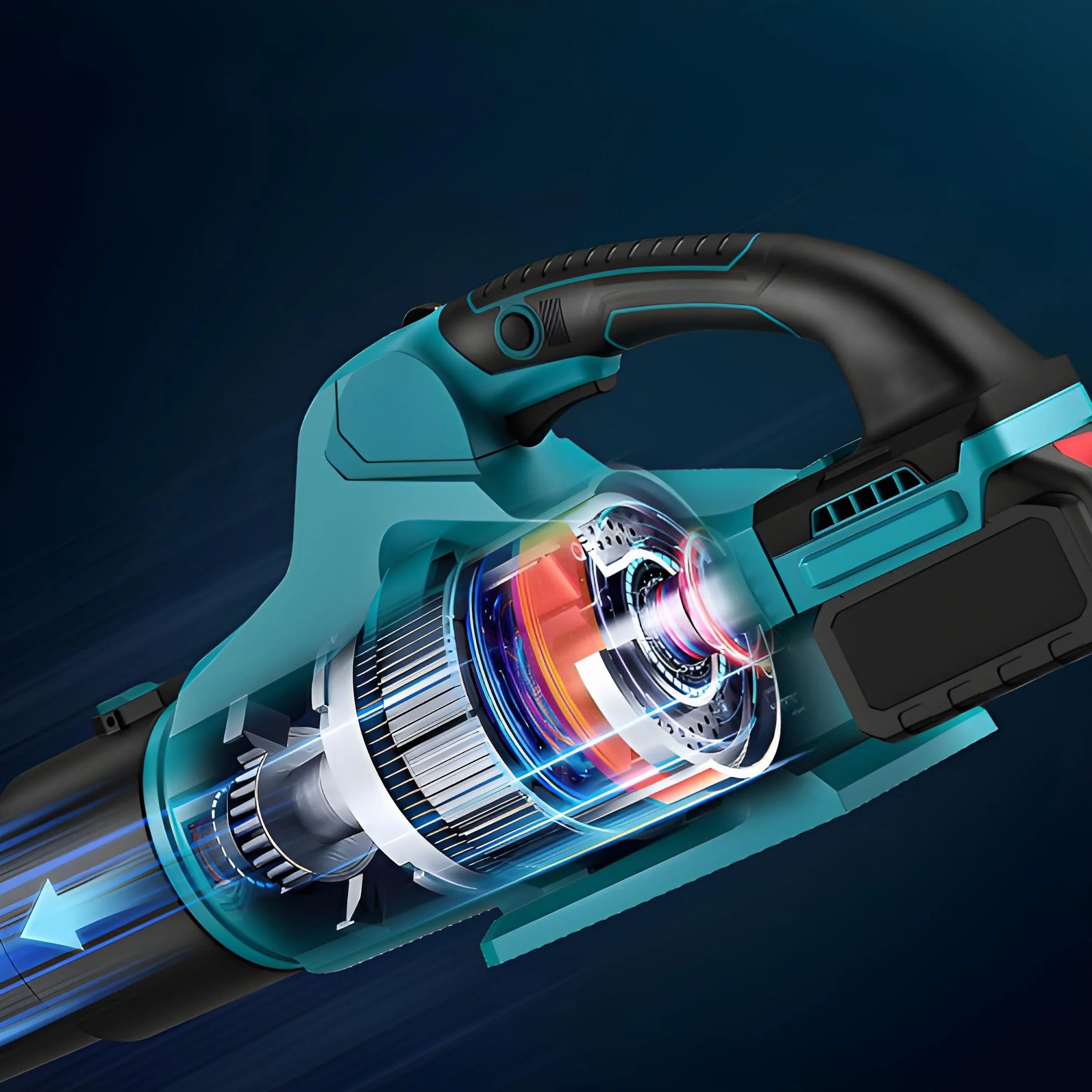 Soffiatore Professionale 6 Velocità Batterie 88V Soffiatore di foglie elettrico senza fili Cura del Giardino e la Rimozione di foglie e Polvere