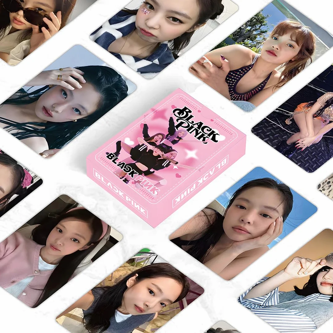 55 Pezzi Black Pink Photocard Kpop Merch Collezione Fan Blink Carte Decorazione Scambio Mostra Apprezzamento