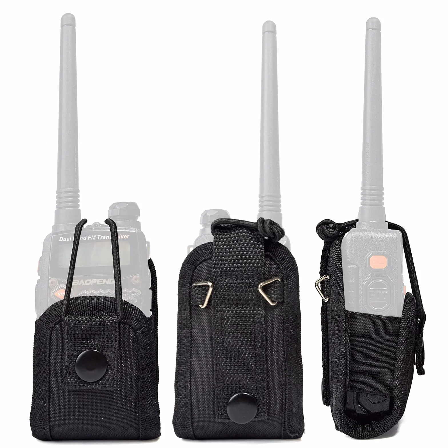 Porta radio fondina Walkie Talkie Custodia trasporto con clip cintura per Baofeng UV-5R UV82 888S Motorola TLKR Midland