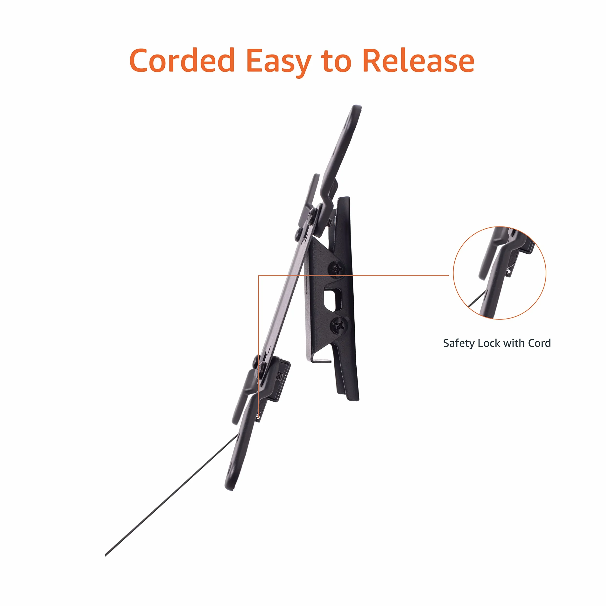 Amazon Basics Supporto a parete per TV inclinabile, adatto a 12-40 pollici, VESA 200x200, Nero