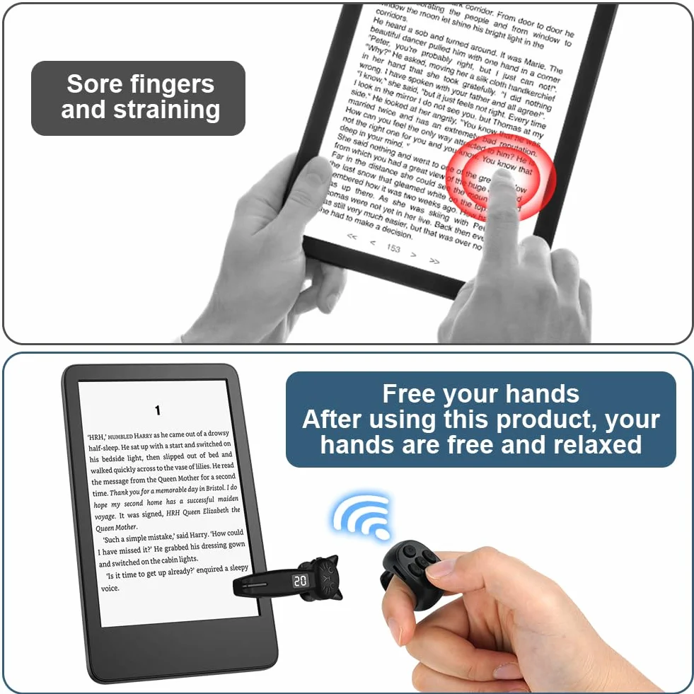 Vicloon RF Telecomando Pagina Turner per Kindle, iPad, Tablet, Scattare Foto, Registrazione Video