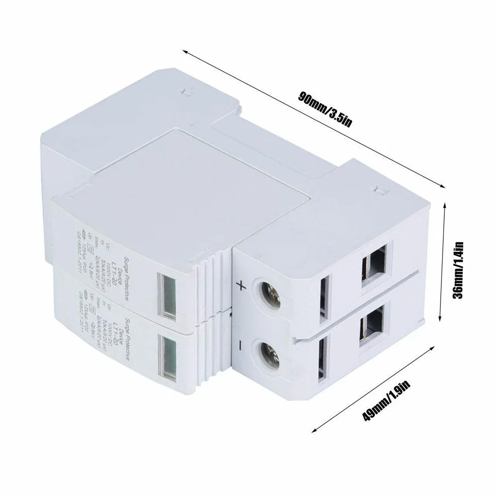 Dispositivo di protezione contro le sovratensioni 2P DC 1000V ignifugo fotovoltaico 20KA