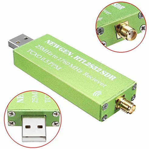 Adattatore USB RTL-SDR RTL2832U R820T2 1Ppm Ricevitore Sintonizzatore TV TCXO
