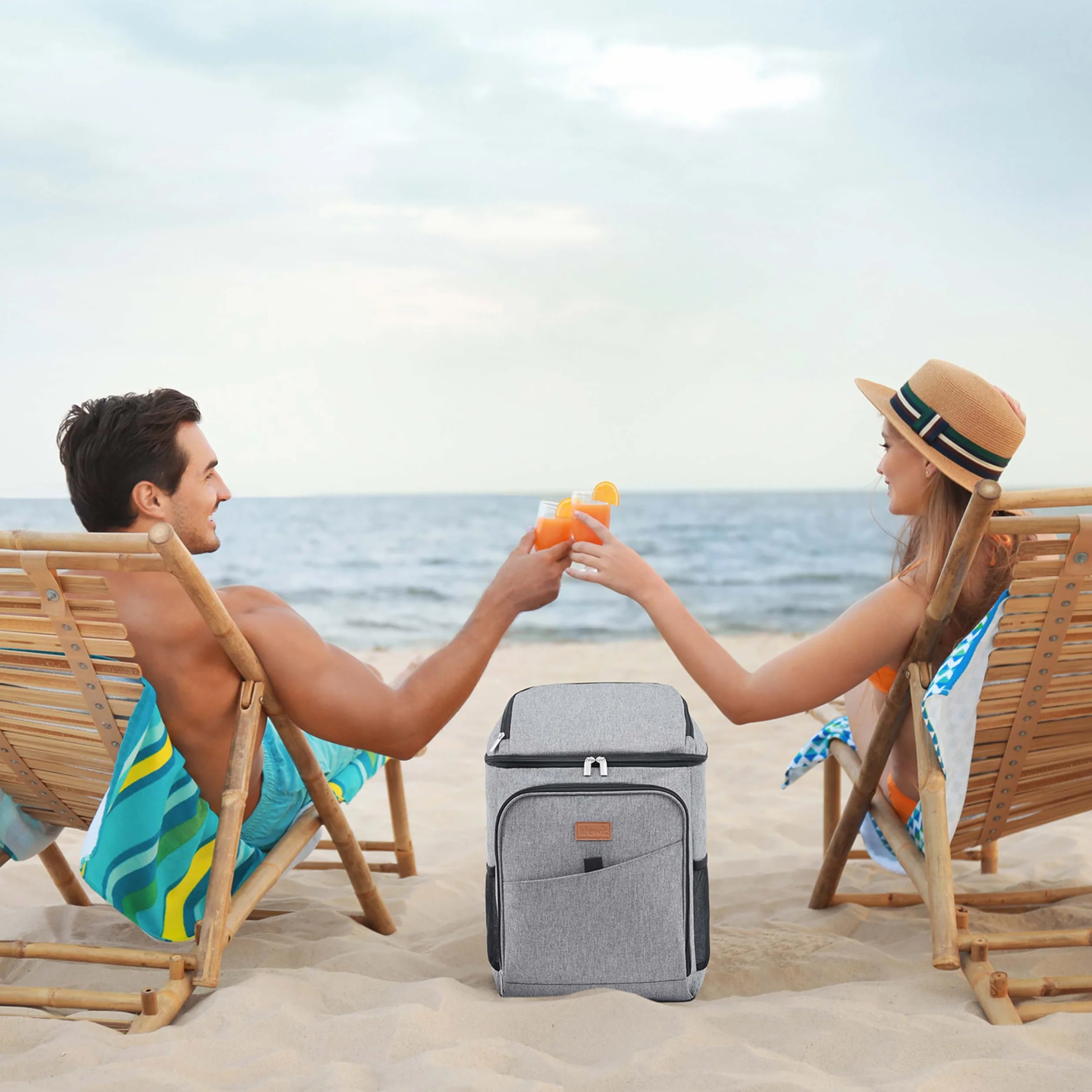 Lifewit Zaino Frigo Termico 26L Grande Borsa Frigo Portatile Grigio