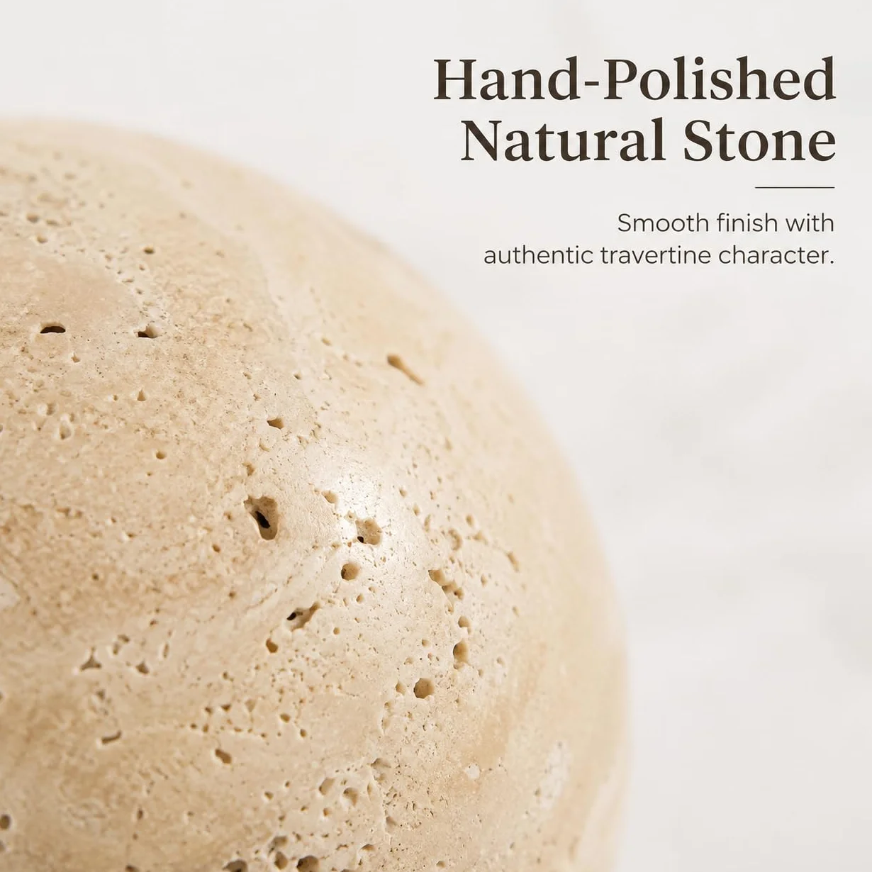 Sfera in marmo travertino giallo, lucidata a mano, decorazione a sfera in pietra naturale, decorazione per soggiorno (diametro 10 cm)