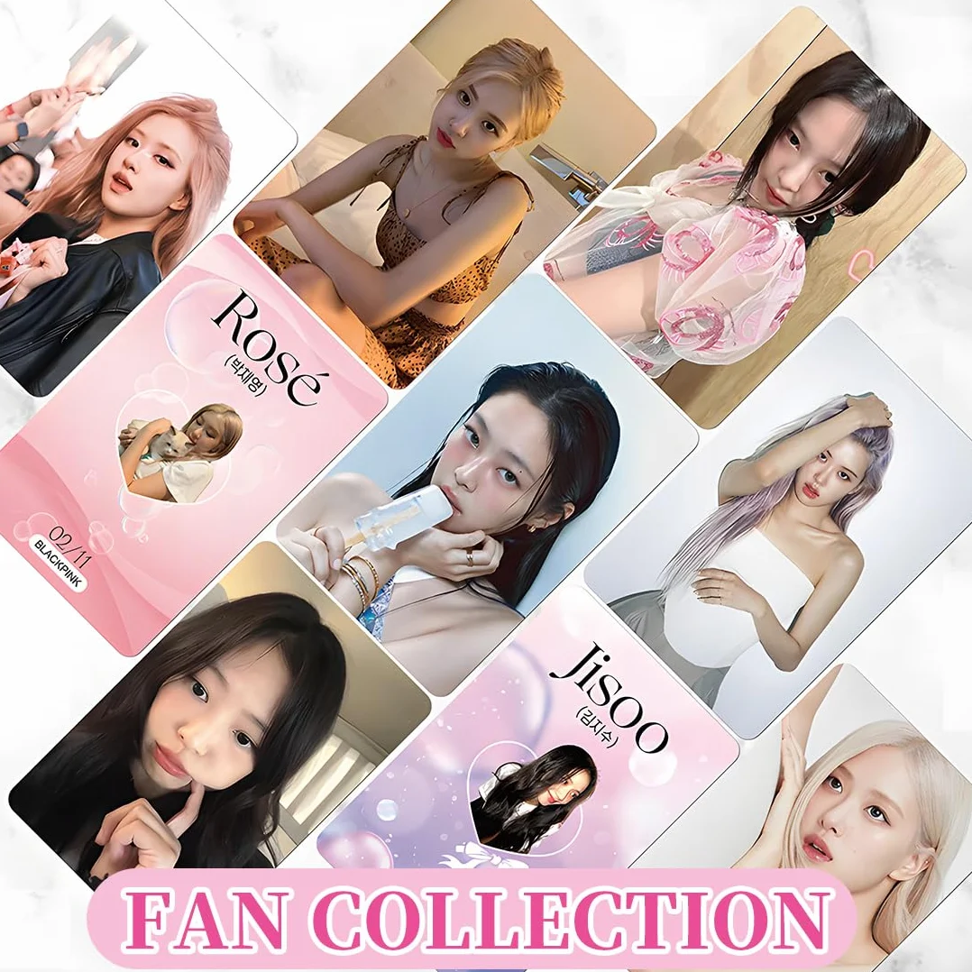 55 Pezzi Black Pink Photocard Kpop Merch Collezione Fan Blink Carte Decorazione Scambio Mostra Apprezzamento