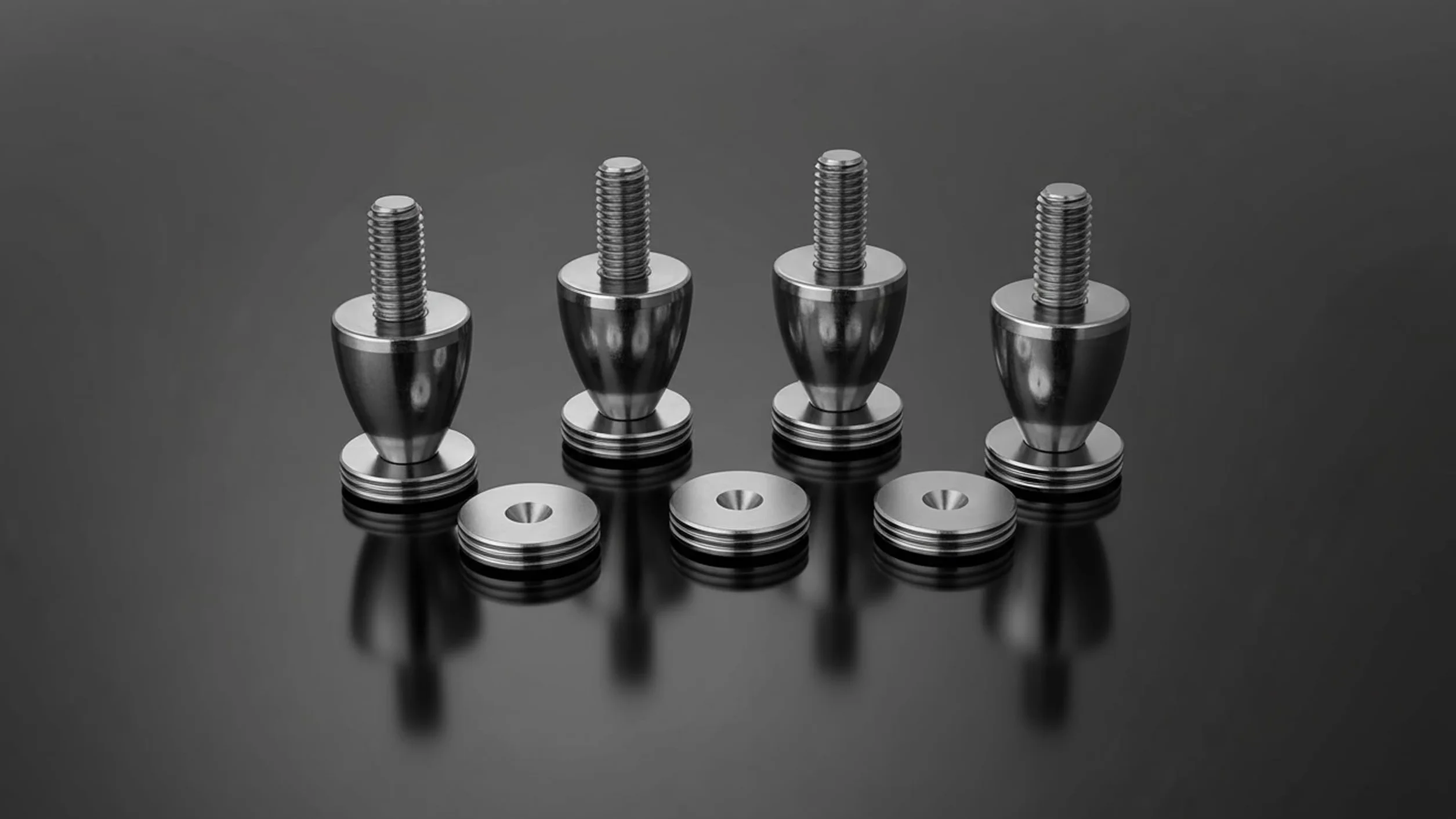 PrecisionGeek M6 25mm Acciaio Inossidabile Spike/Cono Absorber Altoparlanti Vite Piedino - 4 pz
