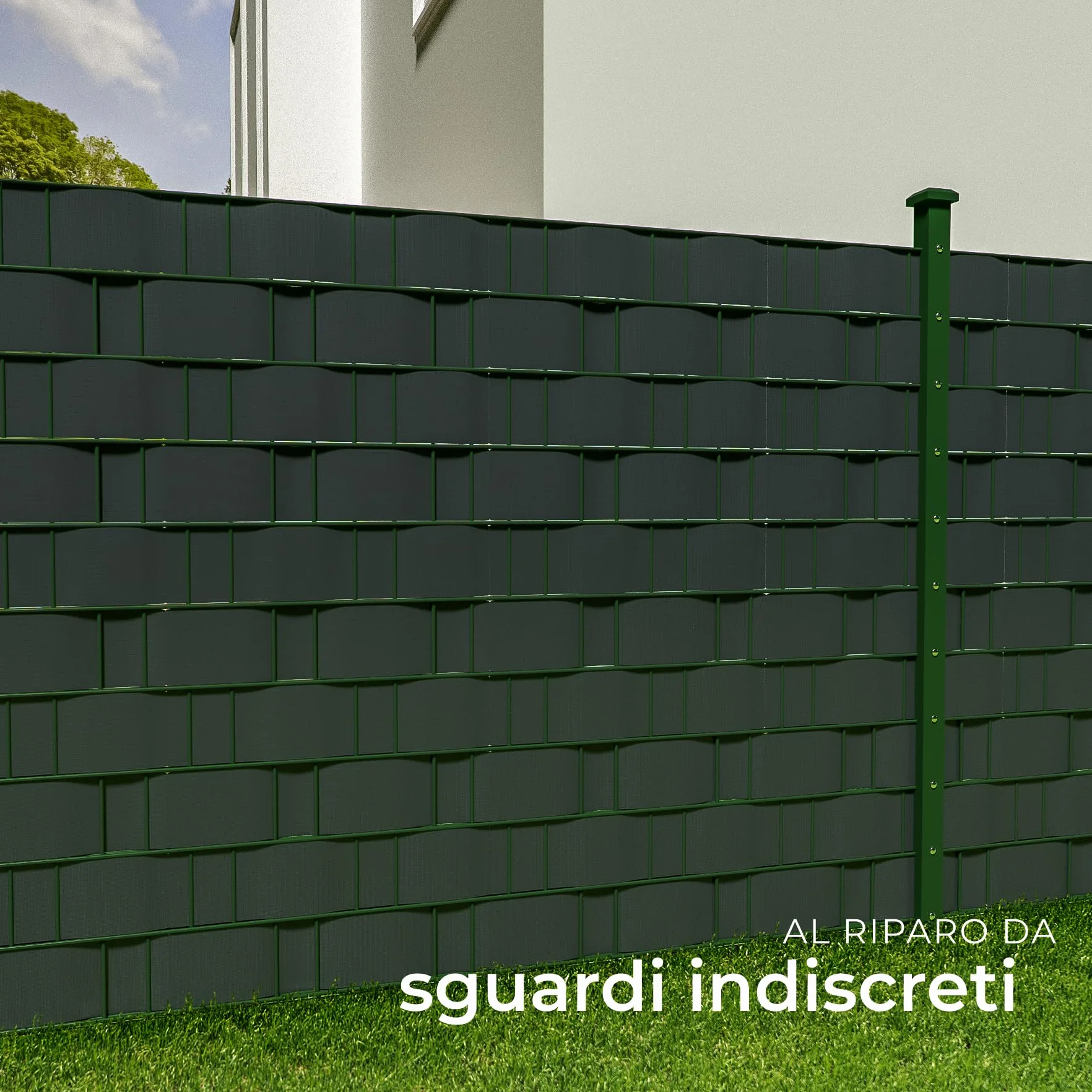 tectake® Rotolo Recinzione PVC 19 cm, Clip Montaggio, Resistente UV, Facile Installazione, Protezione Intemperie, Antistrappo, Frangivista Balcone, Paravento da Esterno - 35 m, Antracite