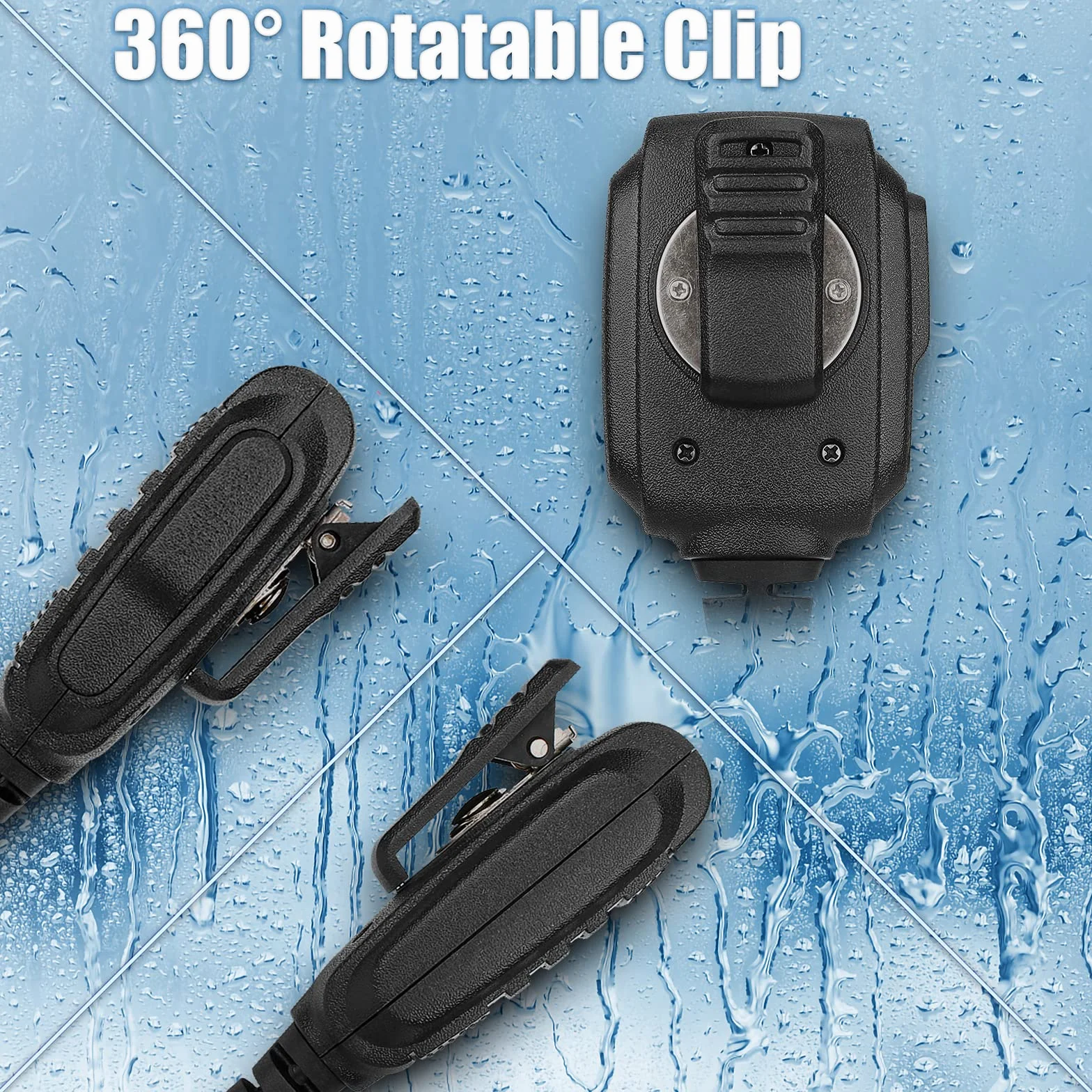 Retevis RS114 Walkie Talkie IP54 Altoparlante Microfono 2 Pin Compatibile RT24 RT27 RT22 RT622 RT5 RT5R RT28 Baofeng BF-888S UV-5R Kenwood (2 Pezzi)
