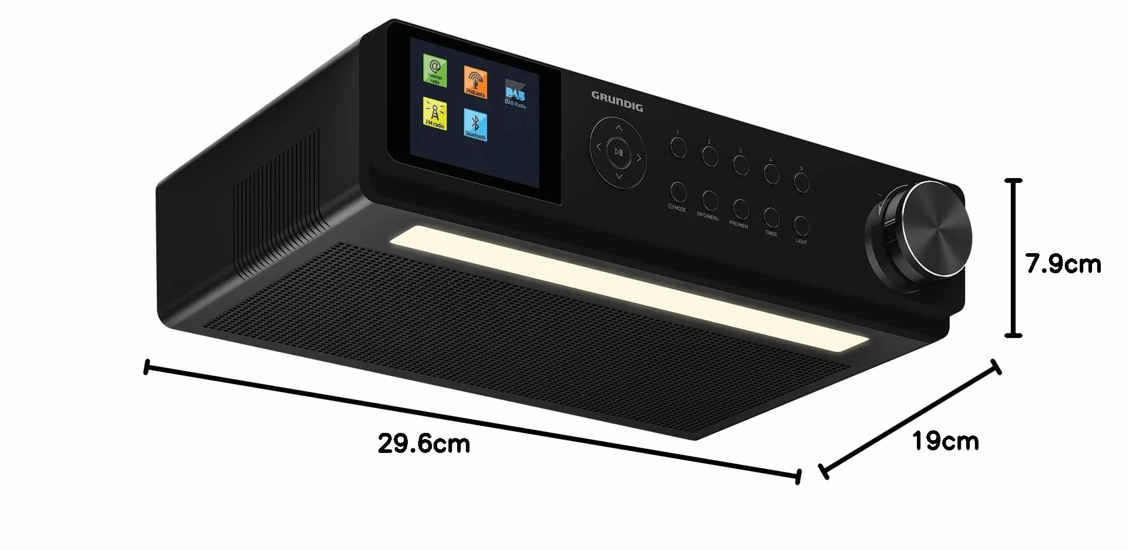 GRUNDIG DKR Radio da Cucina Bluetooth DAB DAB+ Web Nero