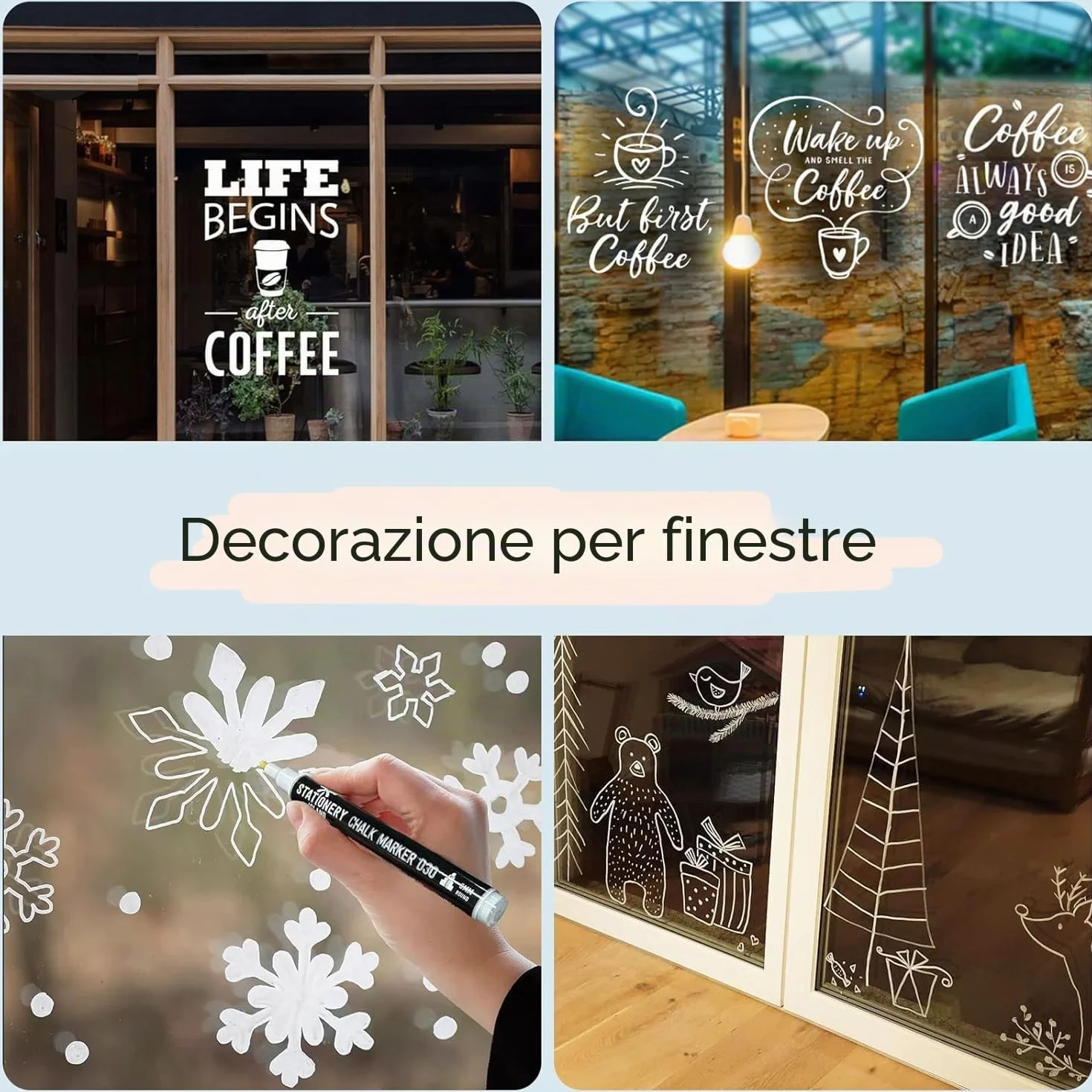Pennarelli Gesso Liquido Cancellabili Set Di 6, Pennarello Lavagna Bianca Cancellabile 3MM