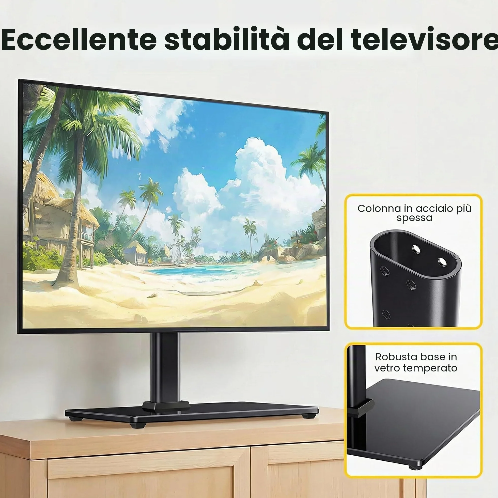 AM alphamount Supporto universale per TV girevole 24-60 pollici VESA 400x400 mm 45kg