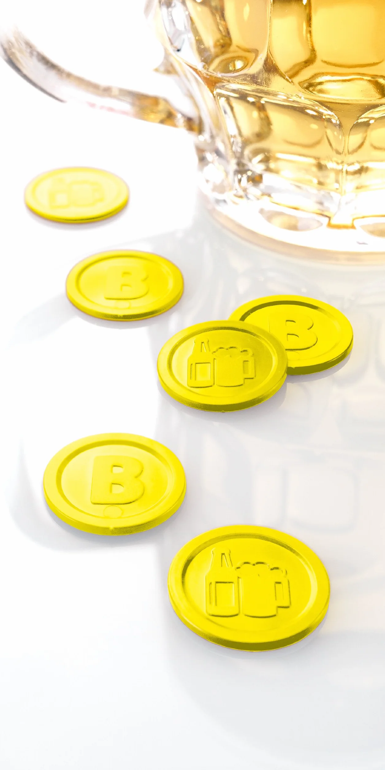 SIGEL WM004 Contromarche Birra di plastica 25 mm giallo 100 pz