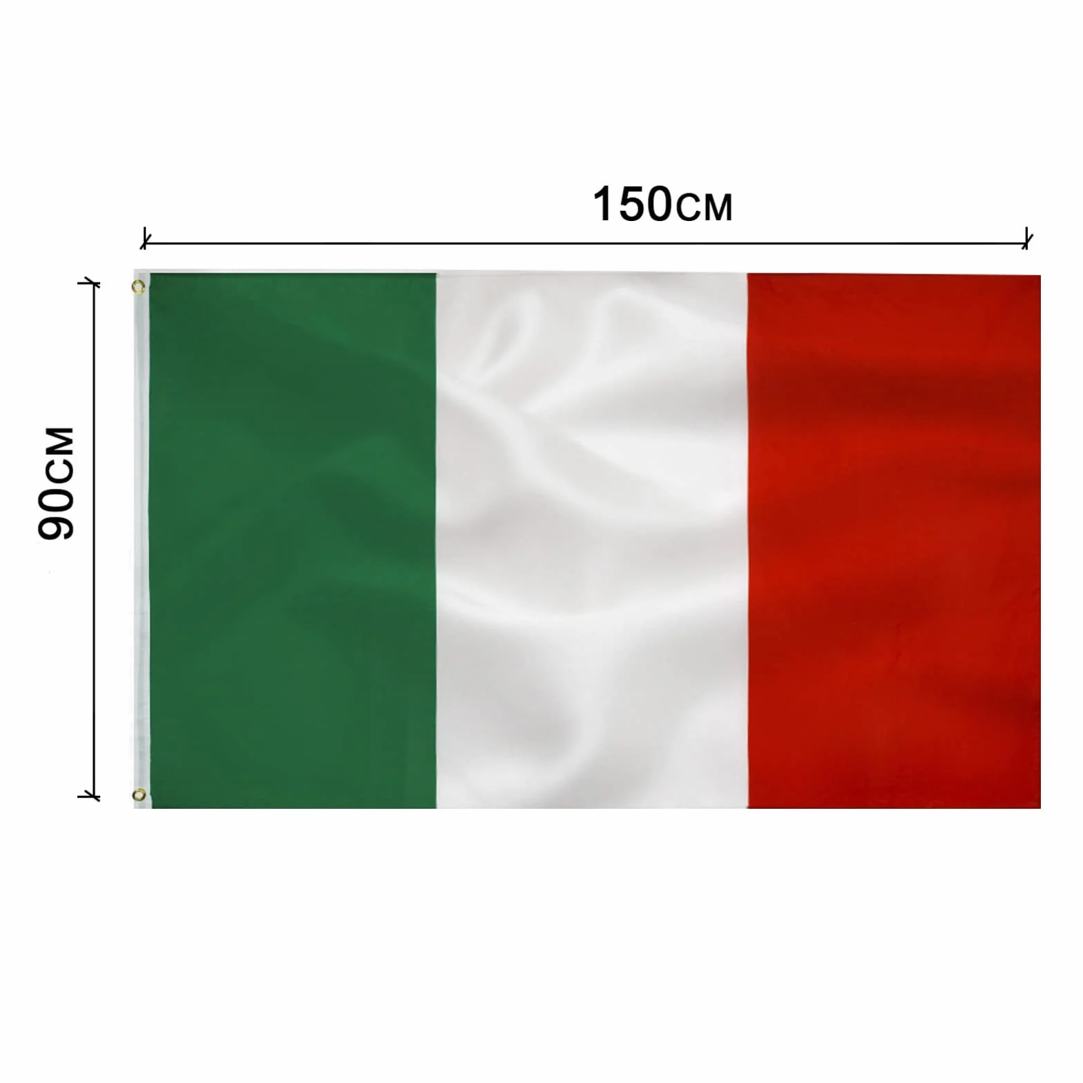 Italian Flag 2pcs 90 x 150 cm Poliestere Metallo Occhielli Bandiera Italia