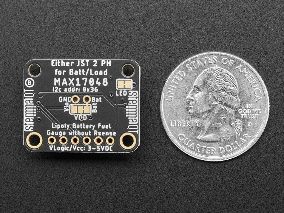 Adafruit MAX17048 Monitor batteria LiPoly LiIon STEMMA JST PH QT Qwiic