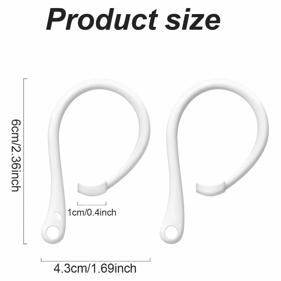 Ganci per Orecchie Anti-Smarrimento Gancio Anticaduta per Auricolari Bluetooth Compatibili AirPods 3 4 Sicuro Regolabile
